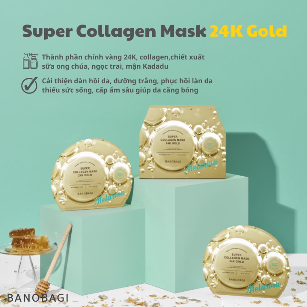 Mặt Nạ Banobagi Vital Genic Jelly Mask / Stem Cell Vitamin Mask / Super Collagen Mask BNBG 30g