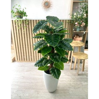 Cây giả - Cây trầu bà cột giả trang trí phòng khách, phòng ngủ, văn phòng, cửa hàng cao 95cm - LC2054-1