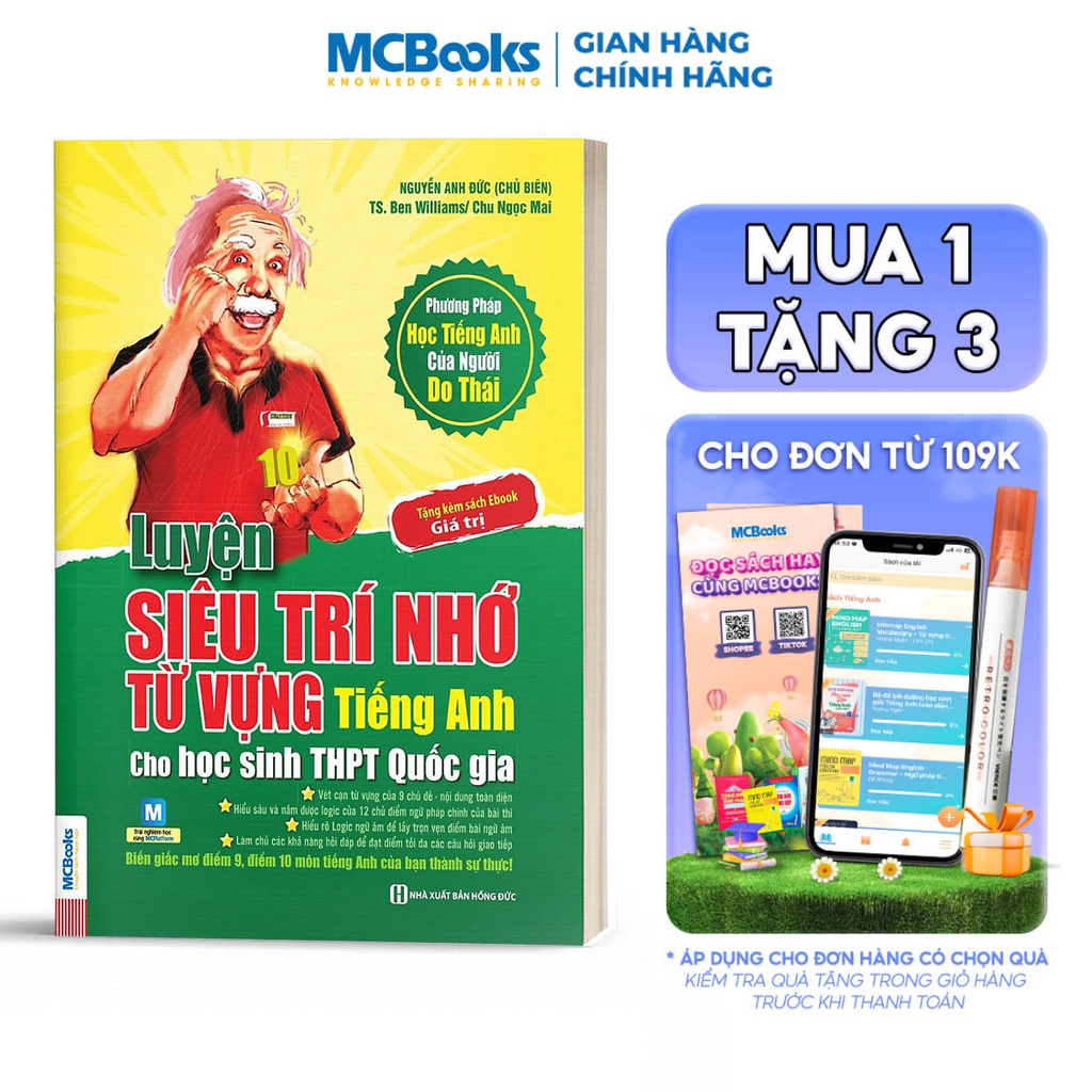 Sách - Luyện Siêu Trí Nhớ Từ Vựng Tiếng Anh Dành Cho Học Sinh THPT Quốc Gia - Học Kèm App Online