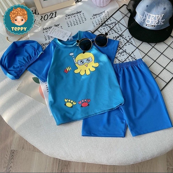 Set bộ đồ bơi chất thun co giãn cho bé trai