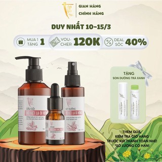 Combo Tiết kiệm TỘC Natural Bộ Dầu gội + Xịt dưỡng Bồ kết Lá ổi hồng & Sữa tắm + Serum Mướp đắng Tràm trà