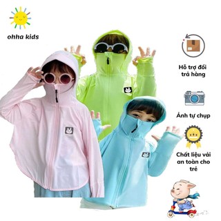Áo chống nắng cho bé, áo khoác mỏng chống nắng cho bé trai, bé gái chất cotton lụa mát chống tia UV