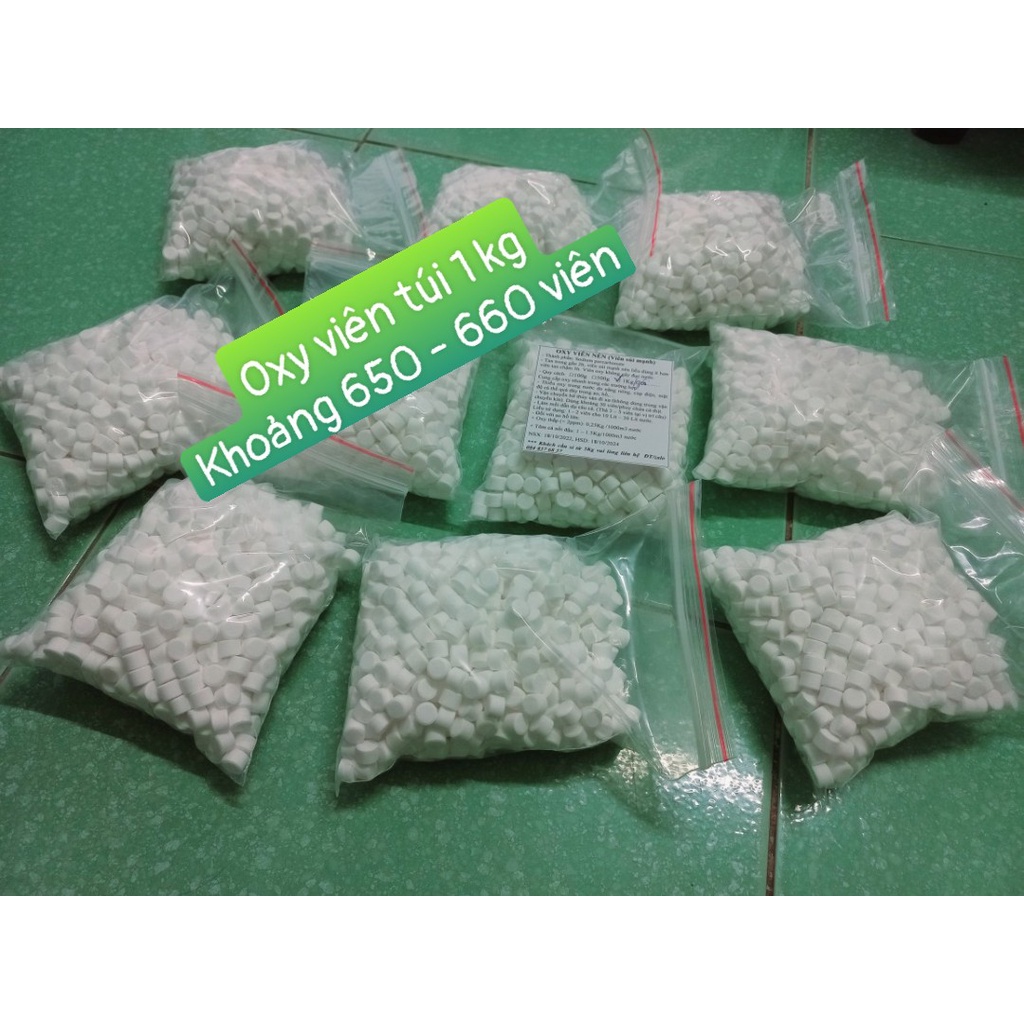 500g viên oxy cho tôm cá, oxy vận chuyển cá tôm, viên tạo oxy