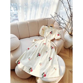 BIGSIZE ĐẦM HOA DÀI CỔ TRÒN MAXI