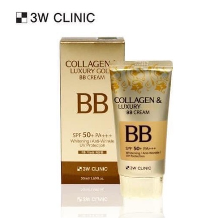Kem Nền Trang Điểm Collagen & Luxury Gold BB Cream SPF50 PA+++ 3W Clinic 50ml