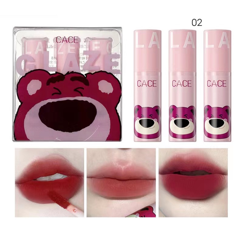Gấu dâu Strawberry Bear Lip Glazed Môi dễ thương