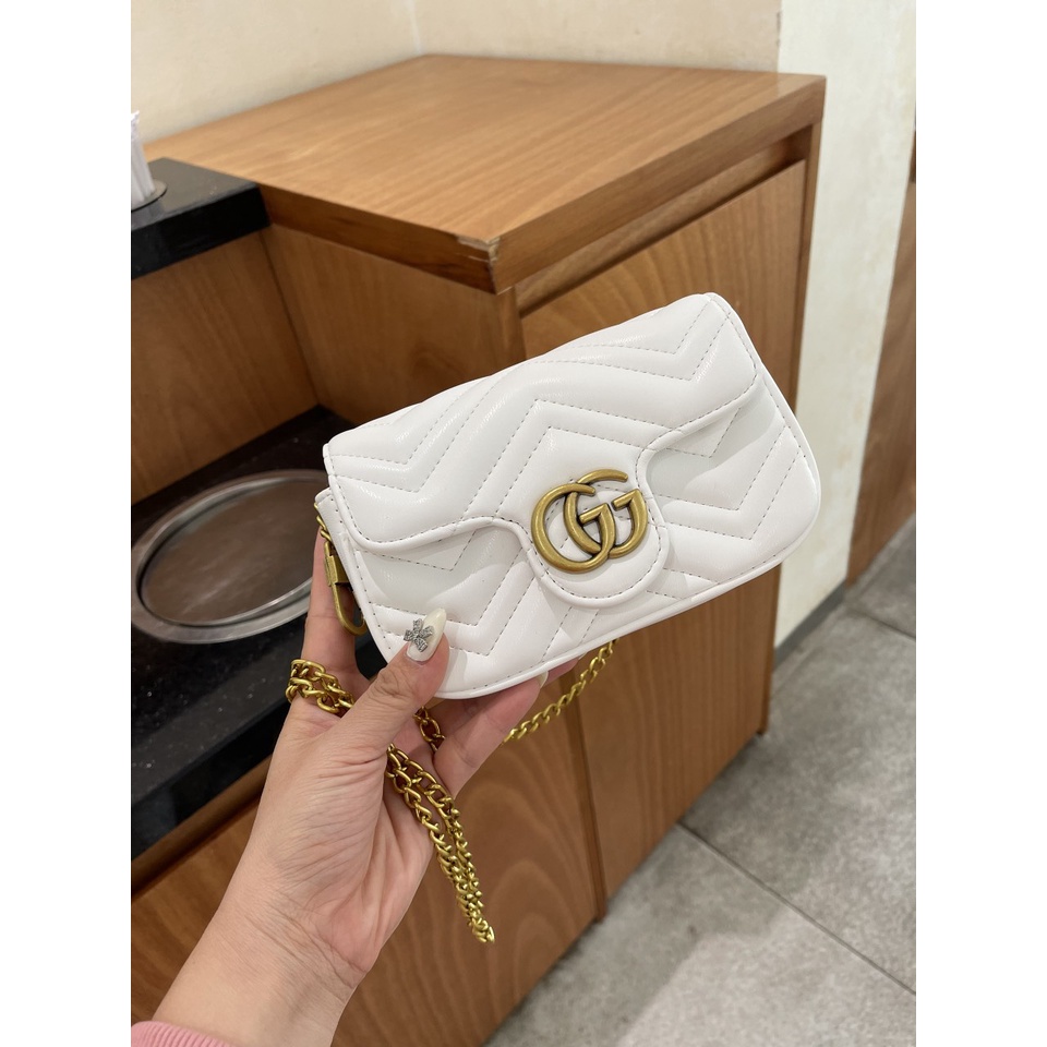 Túi xách nữ đeo chéo  Gu.cci tim size 18 và size 23 hàng fullbox