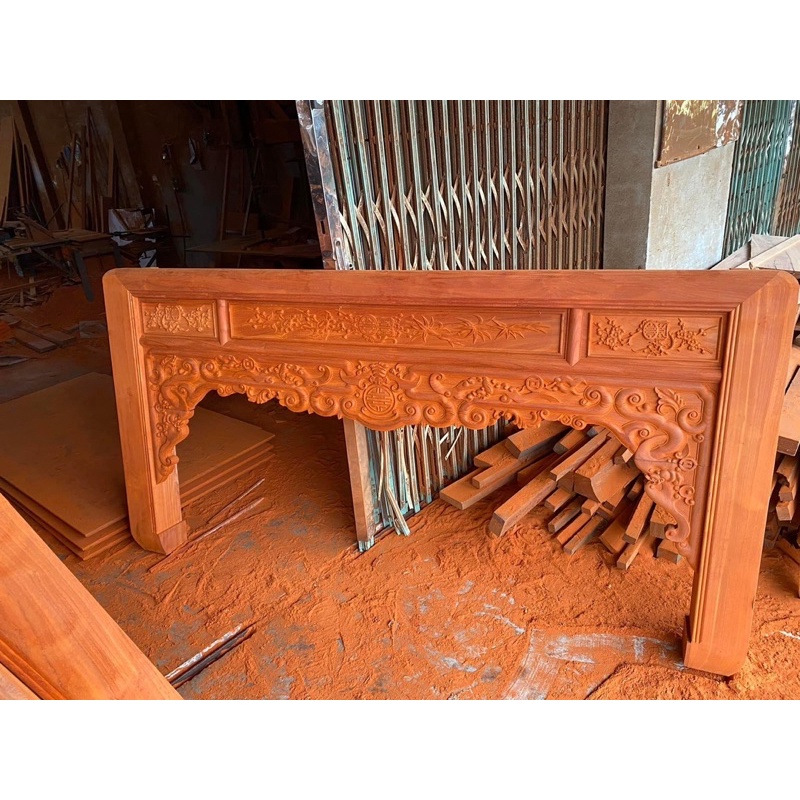 Án gian gỗ hương đỏ Nam Phi chân 14cm