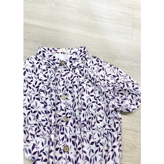 Váy Hè Suông A Sơmi Lá In Hoa Chất Thô Mát 38-74kg