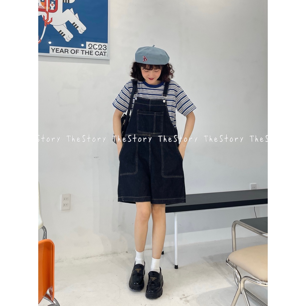 Quần yếm jean short  Q797