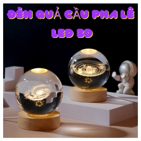 Đèn Quả Cầu Pha Lê 3d Đèn Led Rgb Đổi Màu