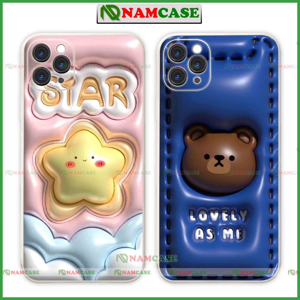 Ốp lưng iphone cặp đôi hoạt hình 3D độc lạ ngộ nghĩnh dễ thương đẹp cho ip 6/6s/7/8/X/XS/11/12/13/14 Pro Plus Max