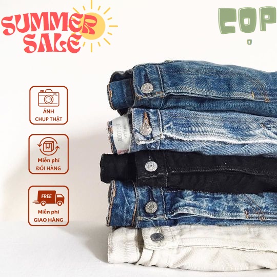 Quần Jean basic - secondhand  - casual, vintage, streetwear CỌP.vintage