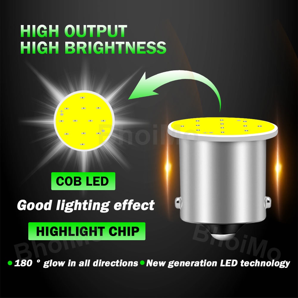 Bóng Đèn LED Phanh Xe Hơi 1156 P21W Ba15S P21 / 5w 1157 Bay15D Cob Dc 12v Chất Lượng Cao