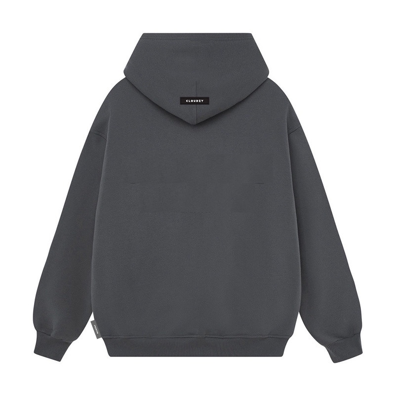 Áo hoodie zip nam nữ local brand unisex cặp đôi CLOUDZY ZIP TRƠN nỉ ngoại cotton form rộng có mũ xám đen dày cute