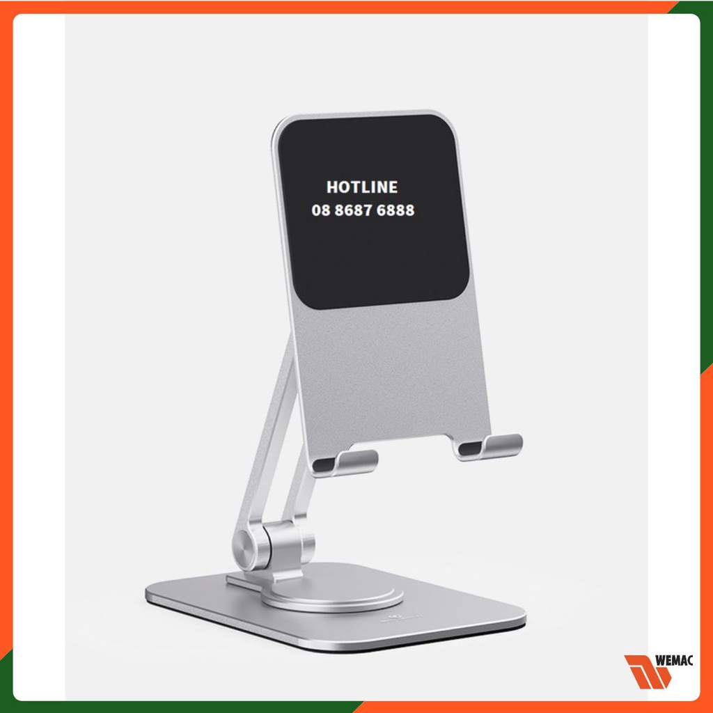Giá đỡ điện thoại, máy tính bảng, iphone, ipad, tablet cao cấp, điều chỉnh độ cao, chân đế xoay tròn 360 độ.