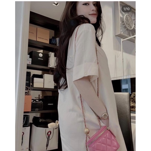 VÁY SƠ MI MÀU NUDE XINH XỈU