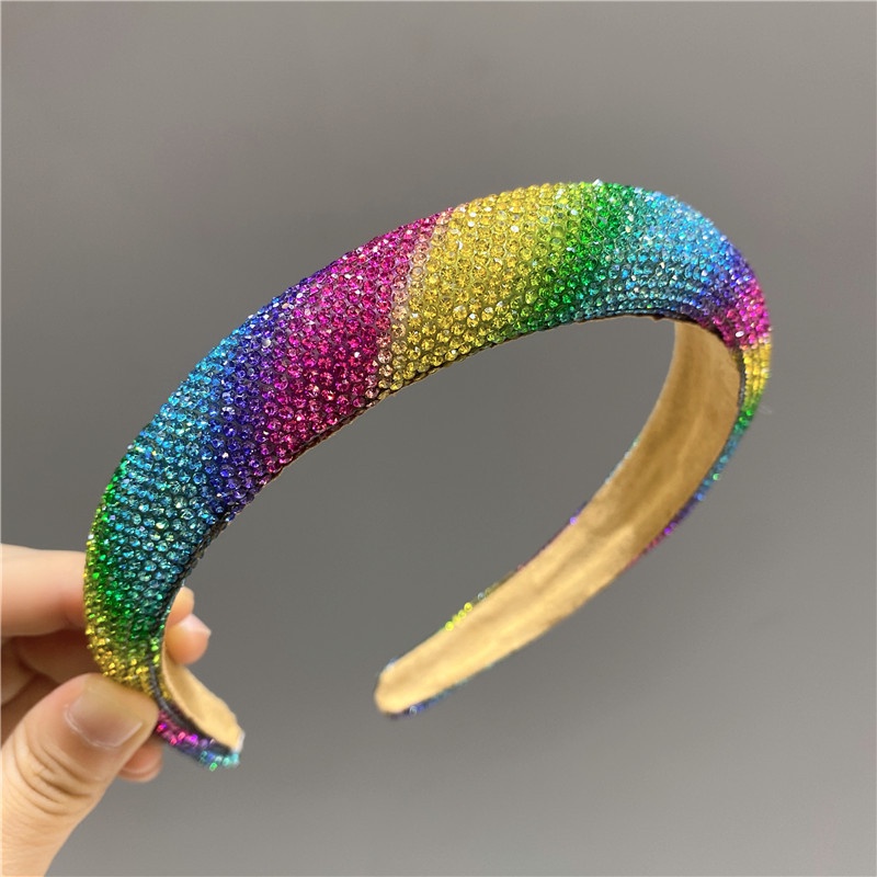 Băng Đô Cài Tóc Màu Gradient Lấp Lánh Cho Nữ