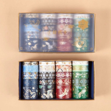 Set 20 Cuộn Băng Keo Trang Trí Washi Tape Hoa Văn Cổ Trang Trung Hoa