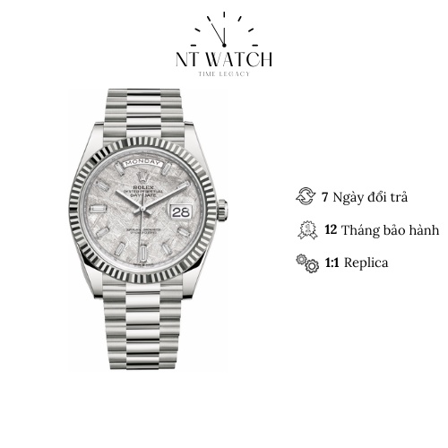 Đồng hồ cơ nam Rolex Oyster Prepetuarl 228239-0055 Viền benzel, mặt kính Sapphire, chống nước, dây đeo tay thép cao cấp