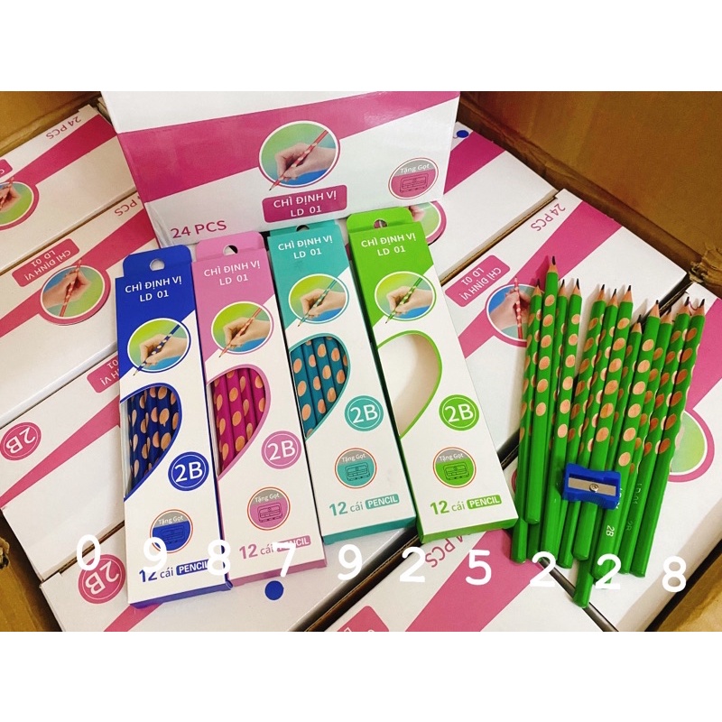 Set 12 bút chì định vị cho bé