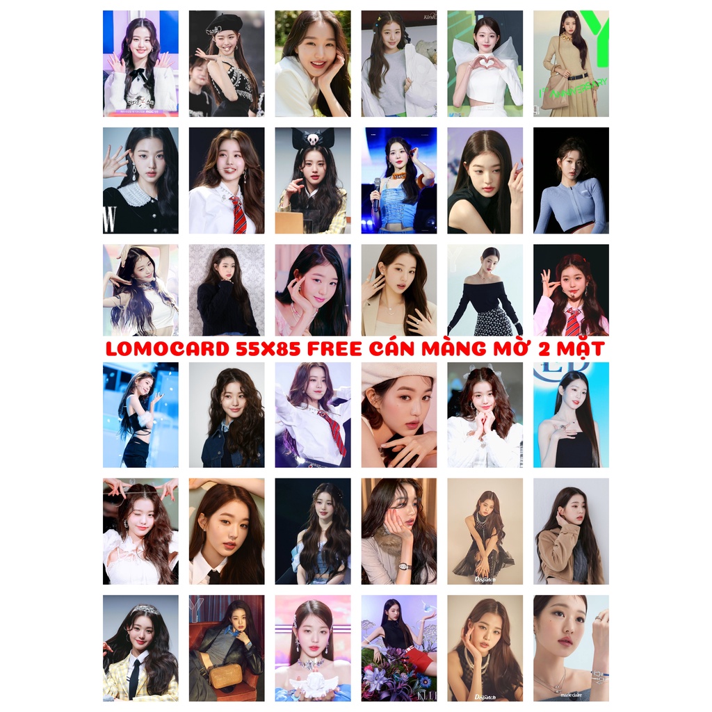Lomo card 1 mặt 45 ảnh IVE - Jang Wonyoung