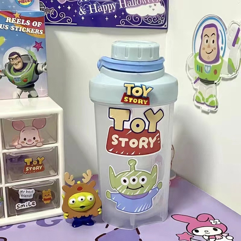 DISNEY Bình Đựng Nước 500ML In Hình Nhân Vật Hoạt Hình Toy Story Dễ Thương