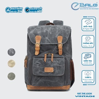 Balo đựng máy ảnh vintage chất liệu canvas /n03