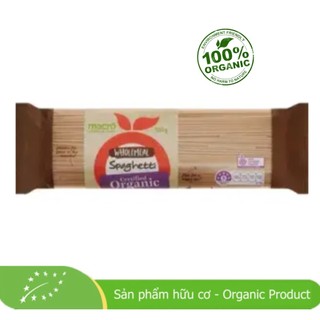 Macro Mỳ spaghetti nguyên cám hữu cơ 500g - Australia
