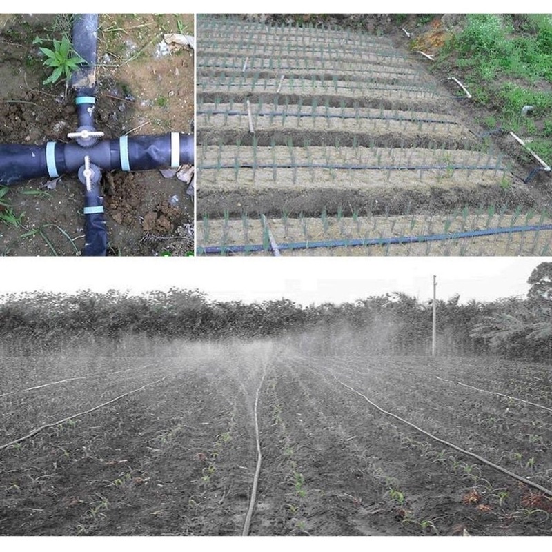 Ống tưới phun mưa phi 34mm- cuộn 100m 5 lỗ chéo