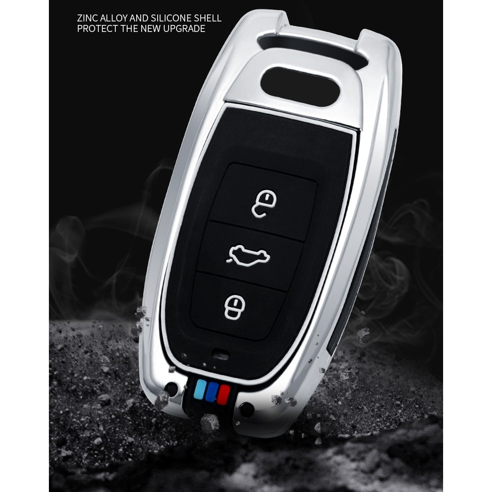 Bao Da, Vỏ Bảo Vệ, Ốp Chìa Khóa, Bọc Chìa Khóa Phản Quang Dùng Cho Xe Ô Tô Audi A3, A4, A5, A6, A7, A8, A4L, A6L, Q5, Q7