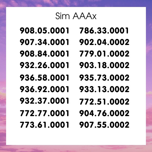 Sim Mobifone: Sim số đẹp AAAx - T15