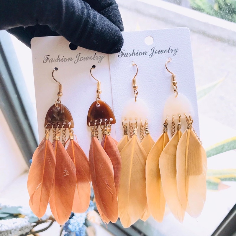 Bông tai boho nhiều màu phong cách thời trang bohemian cho nữ