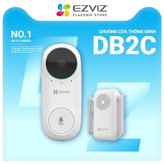 Bộ Chuông EZVIZ Wi-Fi DB2C, Không Dây Pin Sạc 5000mAh Kèm Chuông Báo, FHD1080p