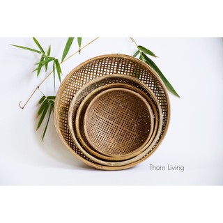 Rổ tre  đan thưa đựng trái cây rau củ thân thiện môi trường