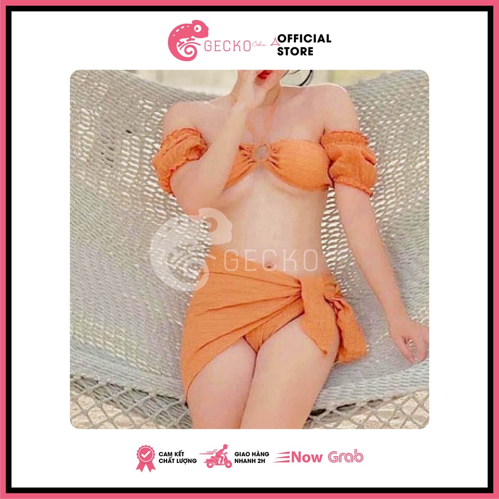 Combo 3 Món Bikini Tay Phồng Chất Xốp 4CB03-2 (Ảnh Thật, 10 Màu) | BigBuy360 - bigbuy360.vn