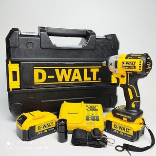 Máy siết bulong dwalt 20v 3 đèn 2 pin tặng đầu khẩu và vít - ko chổi than - bulong dewatl máy mở ốc, vặn ốc