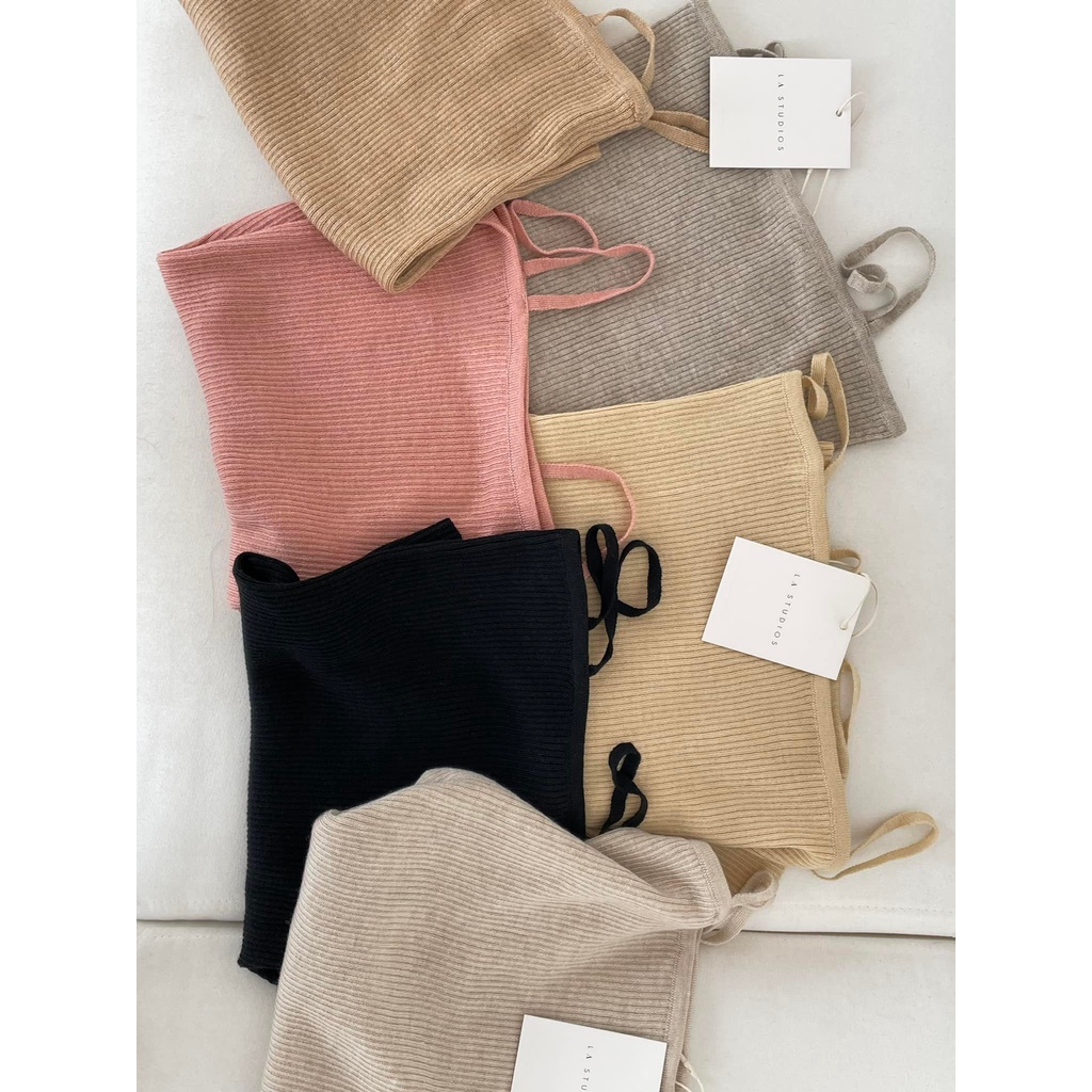 Áo Hai Dây LA STUDIOS Rayon Linen