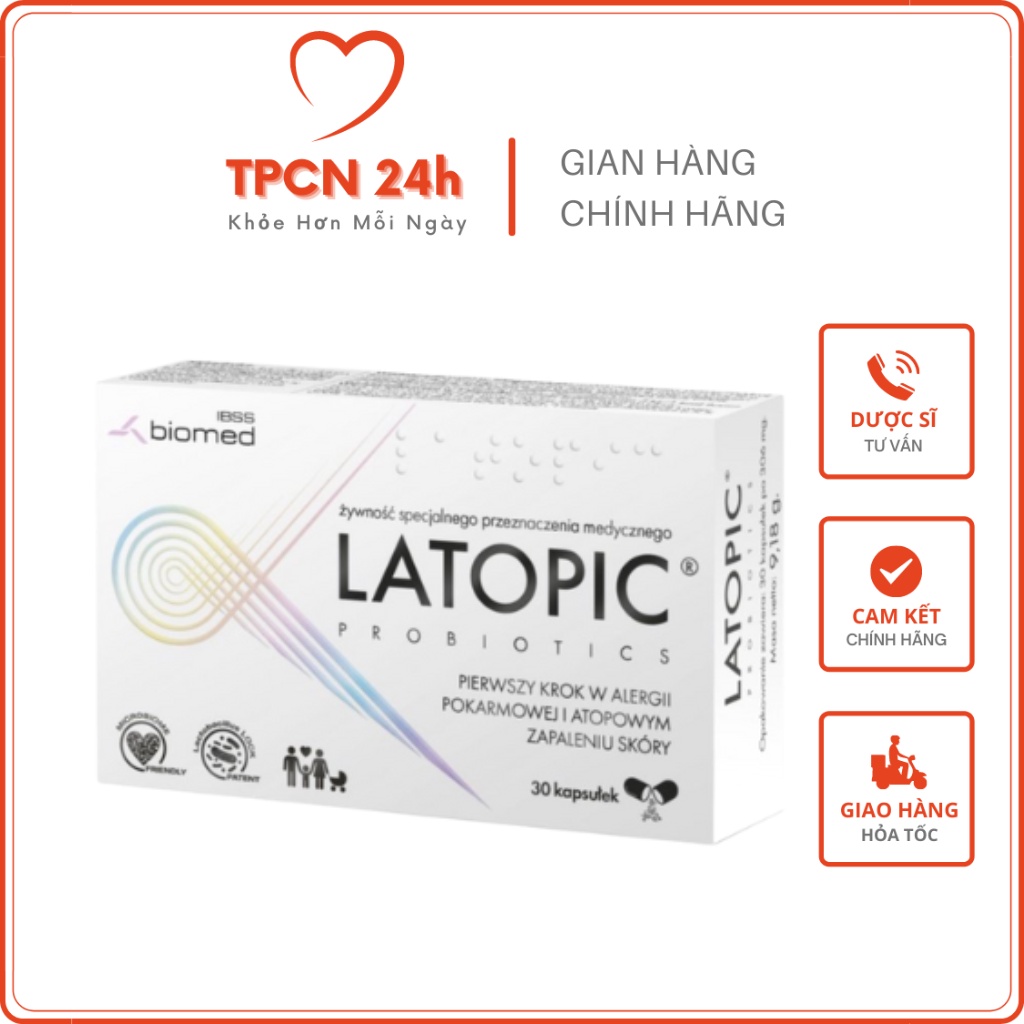 Latopic - Viêm da cơ địa, dị ứng thực phẩm, sữa