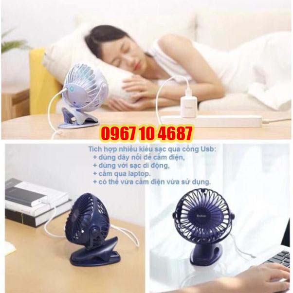 Quạt sạc mini để bàn YOOBAO F04 6400 mAh Xoay 720 độ đế kẹp đa năng - Hàng chính hãng - Bảo hành 12 tháng
