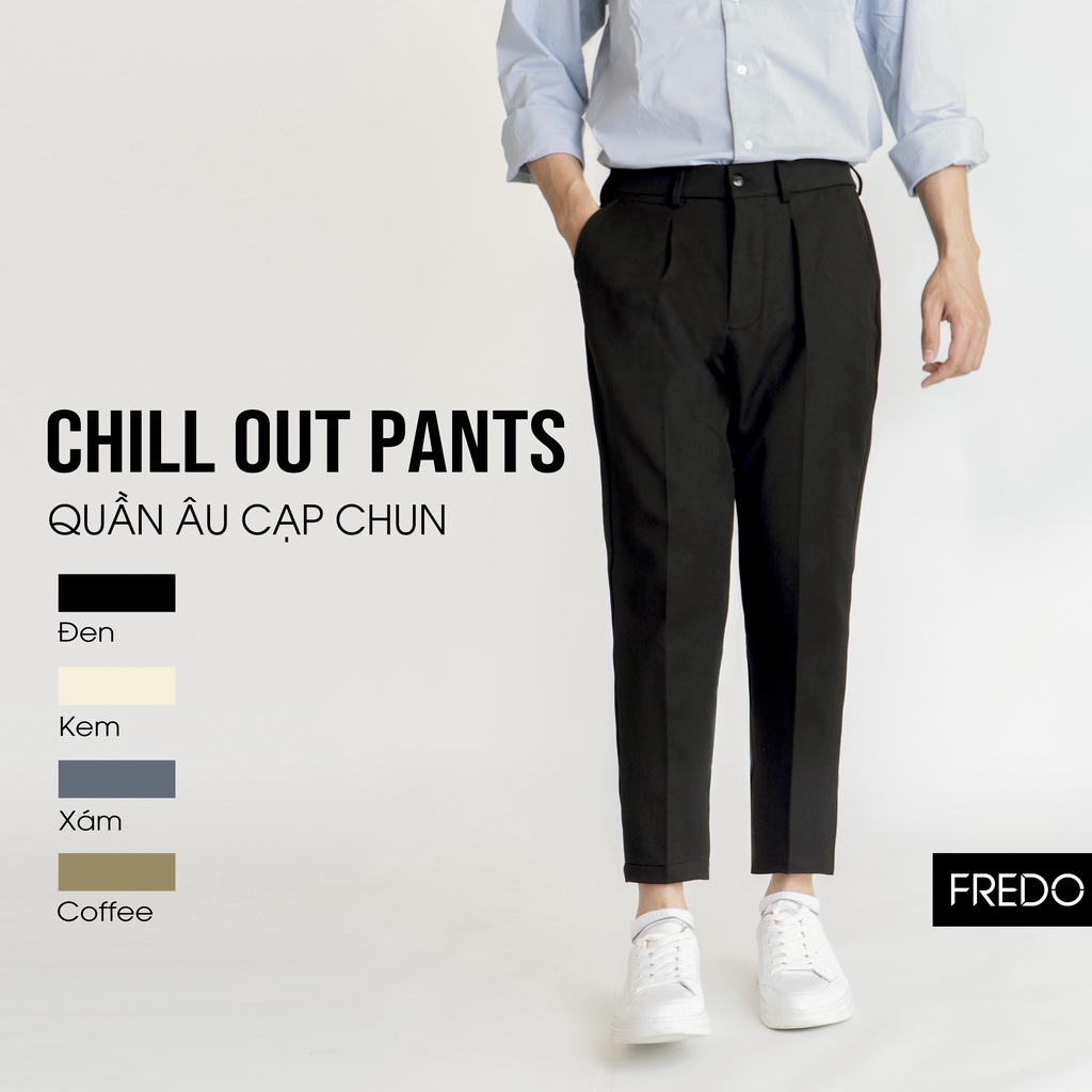 Quần âu nam cạp chun co giãn linh hoạt vòng bụng FREDO ống suông thoải mái vận động CHILL OUT PANTS - QA01