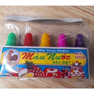 combo 5 chai màu thực phẩm làm slime