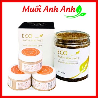 Combo 1 muối tắm eco gold 400gr và 1 muối xông tắm 200gr