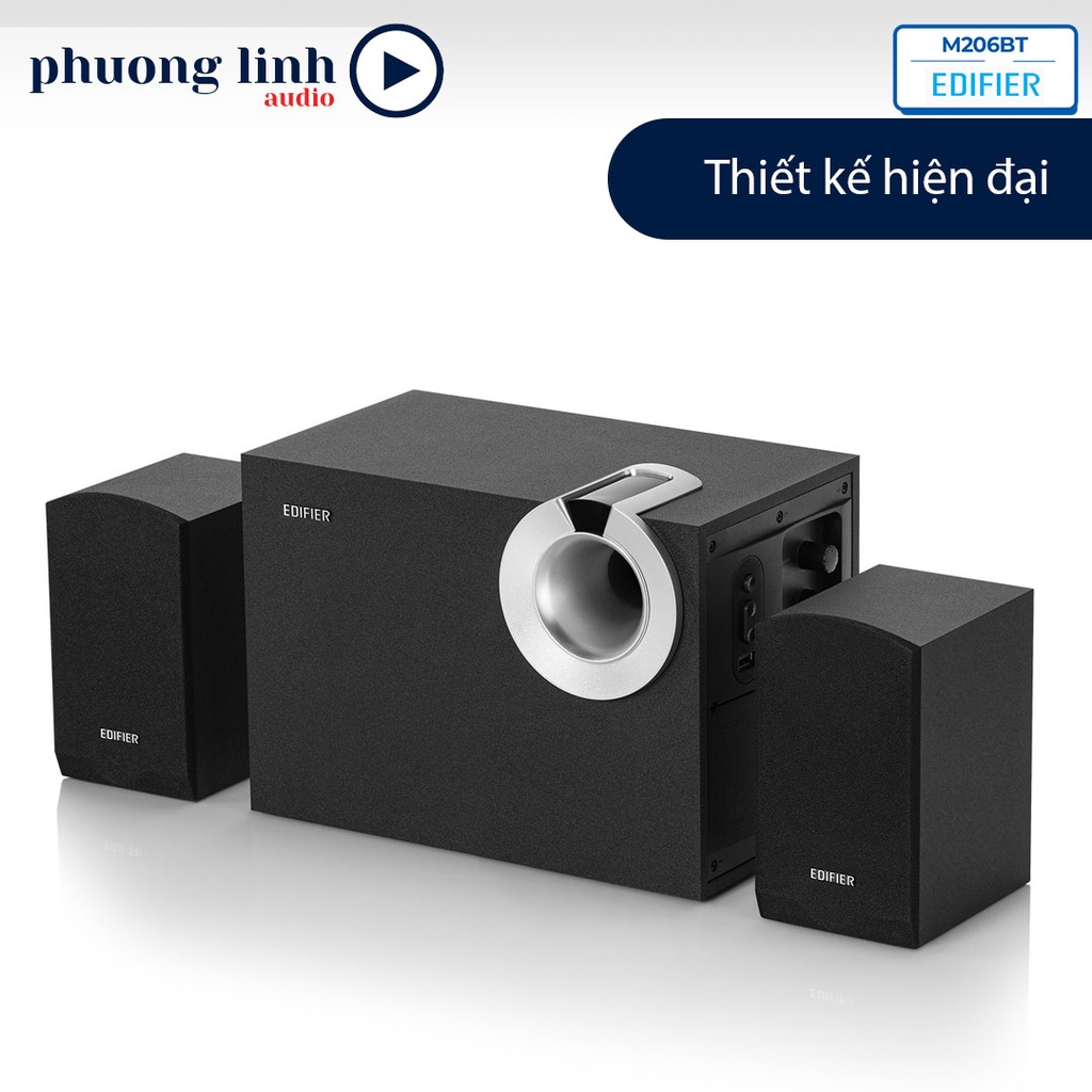 Loa bluetooth Edifier M206BT kết nối máy tính Công suất 34W Cổng AUX và USB Bass driver 5 inch Hàng chính hãng