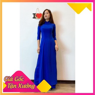 Áo xanh cô ban đậm trơn truyền thống
