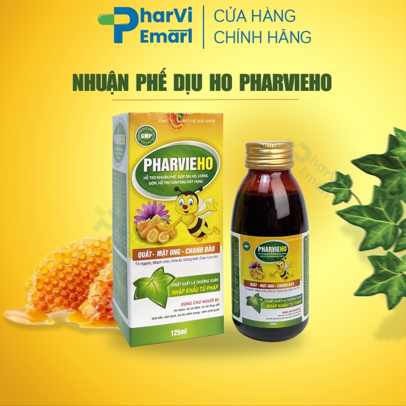 Si-rô Ho Pharvie-Ho Nhuận Phế Dịu Ho Giảm Đau Rát Họng