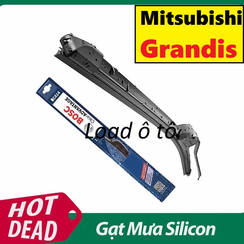 Bộ 02 Gạt Mưa Silicon Xe Mitsubishi Grandis gạt mềm không xương chính hãng Bosch Cao Cấp