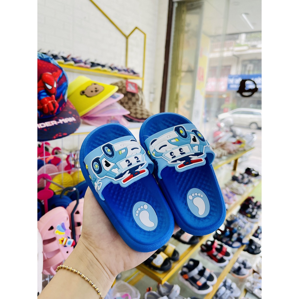 Dép Lê Quai Ngang Cho Bé In Hình Oto Rõ Nét, Sắc Xảo Ôm Chân Chống Trượt