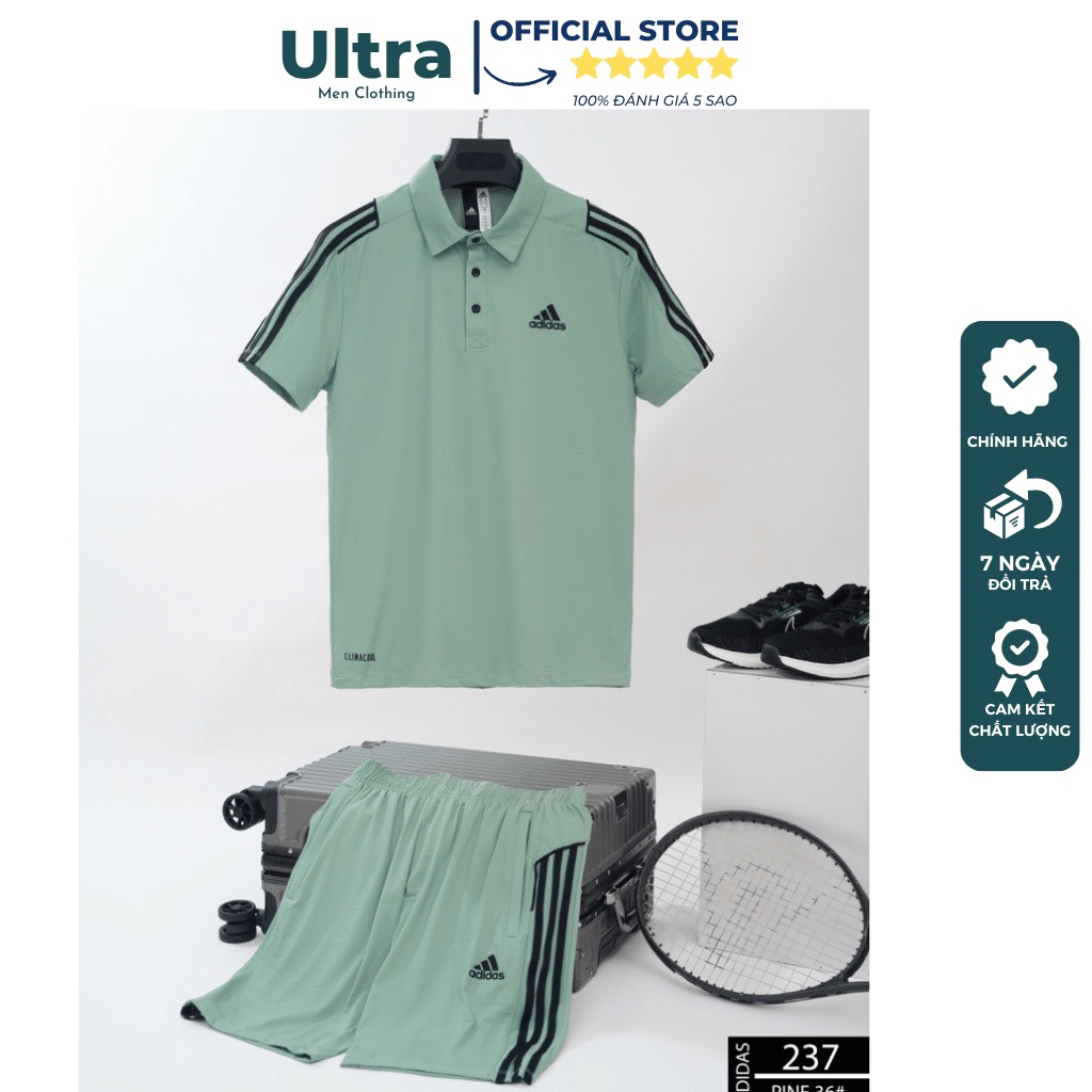 Bộ thể thao nam mùa hè cao cấp thun lạnh Hàng Hiệu Ultra Men UM237 Bộ quần áo nam thể thao cộc tay phom chuẩn bền đẹp