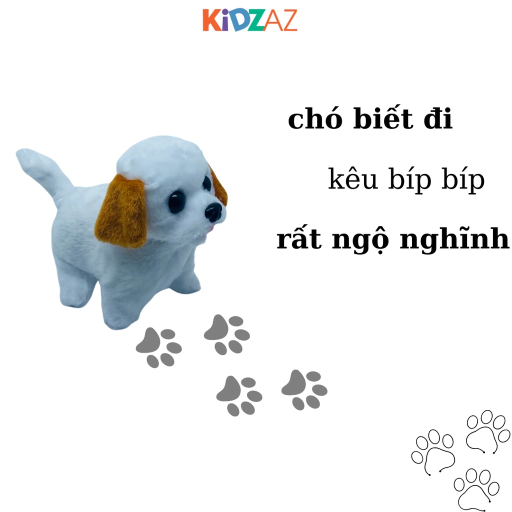 Đồ Chơi Chó Bông Biết Đi Biết Kêu Bibi cực Cute và Rất Ngộ Nghĩnh cho Bé